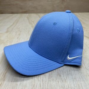 NEW M/L Nike Classic 99 Blank Team Dri-FIT Swoosh Flex Hat Sky Blue